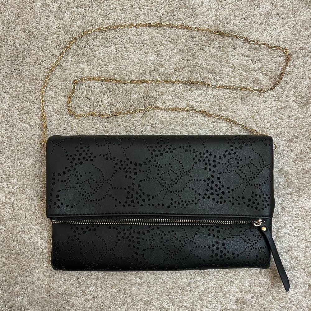 NWOT Laser Cut Clutch Purse